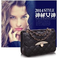 尚魅2014新款潮女菱格小香包学院女士斜跨单肩斜挎链条时尚女包包