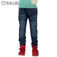 叮当猫童装 2016女童新款时尚春装牛仔长裤中大童儿童牛仔裤