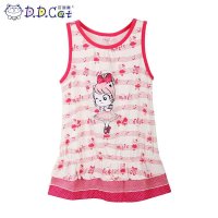 叮当猫童装 女童时尚夏装针织背心衫中小童儿童夏季凉爽休闲背心 14S3114