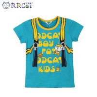 叮当猫童装 男童韩版时尚夏装短袖针织衫中小童儿童纯棉休闲T恤衫 AES1129