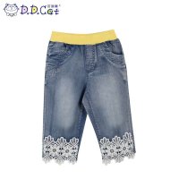 叮当猫童装 2015女童新时尚夏装韩版牛仔裤中大童儿童七分牛仔裤 AES5411
