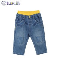 叮当猫童装 男童时尚百搭夏装松紧腰牛仔裤中小童儿童七分裤子潮 AES5422