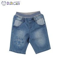 叮当猫童装 男童新款夏装水洗韩版牛仔裤中大童儿童五分牛仔裤子 AES5501