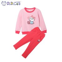 叮当猫童装 女童2016时尚秋冬装针织套装中小童儿童针织休闲套装
