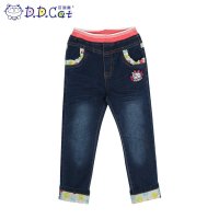 叮当猫童装 女童2016时尚秋冬装水洗牛仔单裤中小童儿童牛仔长裤