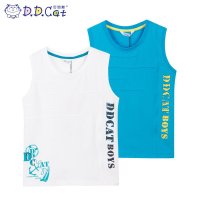 叮当猫童装 男童韩版夏装无袖针织背心中大童儿童时尚圆领背心衫 AFS3108