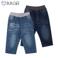 叮当猫童装 男童2016夏季松紧腰牛仔裤中大童儿童时尚牛仔七分裤 AFS5401