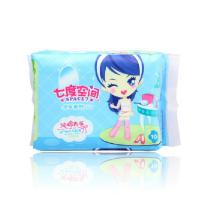 QSC6210七度空间少女系列纯棉超薄夜用卫生巾10片275mm