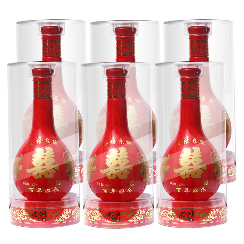 思德宜白酒 定制白酒婚宴喜宴结婚用酒 龙凤喜酒 52度浓香型500ml ...