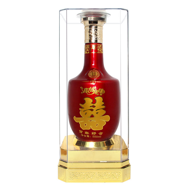 泸州定制白酒喜结良缘喜酒52度浓香型500mL