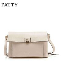 芭迪2014 新品女包 欧美大牌邮差小包牛皮 纯色锁扣单肩斜跨包 潮