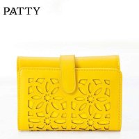 芭迪2014新款 牛皮女士钱包短款 时尚镂空钱夹 3折手拿包 小包