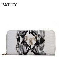 芭迪2014新款 时尚蛇纹钱包长款 女士手拿包包 欧美大牌牛皮钱包