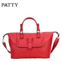 芭迪2014 时尚新品 牛皮个性女包 纯色手提包 单肩斜跨 笑脸包包