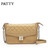 芭迪时尚新品 潮流女包菱格单肩斜跨包女 2014潮流牛皮女士包