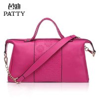 芭迪压花枕头包 时尚新款女包 牛皮手提包 单肩手提斜挎女士