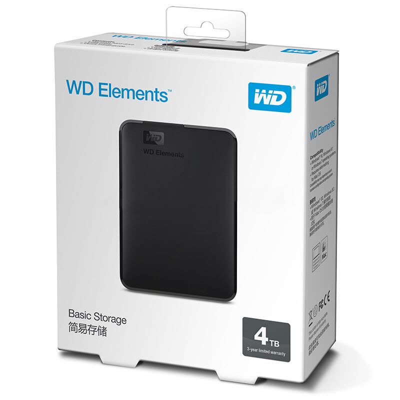 西部数据（WD） Elements 新元素系列 2.5英寸 USB3.0 移动硬盘 2TB（WDBU6Y0020BBK）图片
