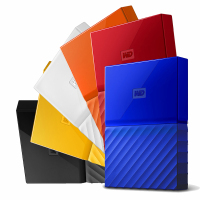 西部数据（WD）New My Passport 2TB 2.5英寸清新黄 移动硬盘 WDBYFT0020BYL-CESN
