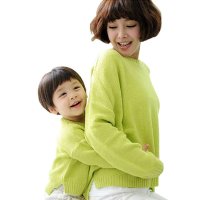 亲子装秋装2015新款潮韩版母女装毛衣春秋款纯棉针织衫秋季母子装