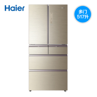 Haier/海尔 BCD-517WDGSU1六门冰箱517升香槟金色风冷无霜变频双循环一级能效干湿分储智能远程操控