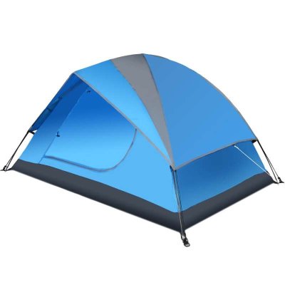 Palm Beach 棕榈滩双层2人户外旅游帐篷防雨通风透气野营装备露营帐篷蓝色