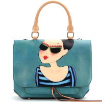 宝尔 插花女 优雅手提斜跨包 6661