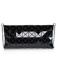 VERONICA·WANG 时尚潮流拼接菱格链条横形包VW003