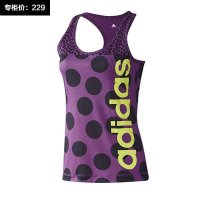 adidas阿迪达斯2014夏圆点图案女子运动背心T恤F49234 F49235