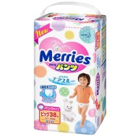 花王(Merries)妙而舒学步裤/拉拉裤特大号XL38片
