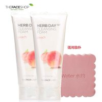 【中文专柜版】THE FACE SHOP 菲诗小铺 草本植物洗面奶 水蜜桃两只装 170g*2