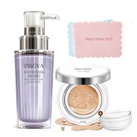 珀莱雅靓白肌密如瓷透白隔离霜40ml（柔光紫） + 水约气垫CC霜 15G（象牙白）
