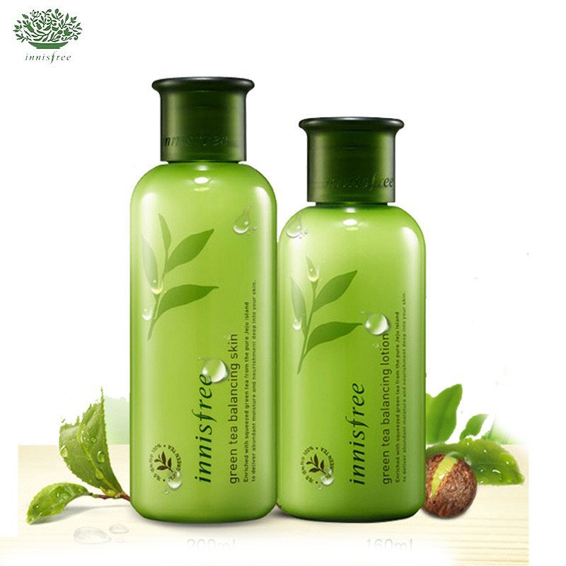 Innisfree/悦诗风吟 绿茶保湿平衡乳+柔肤水 套装 200ml+160ml （新款）