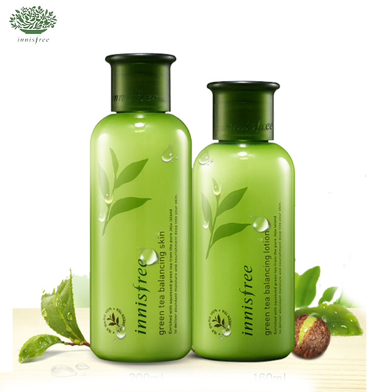 Innisfree/悦诗风吟 绿茶保湿平衡乳+柔肤水 套装 200ml+160ml （新款）