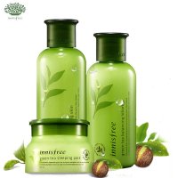 Innisfree/悦诗风吟 绿茶保湿平衡乳+免洗面膜 套装 200ml+160ml+80ml （新款）