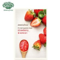 innisfree悦诗风吟 自然精粹真萃鲜润面膜贴 草莓--祛痘收敛 美白保湿（单片）