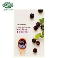 innisfree悦诗风吟 自然精粹真萃鲜润面膜贴 黑莓--抗氧化 嫩白保湿（单片）