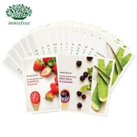 Innisfree/悦诗风吟 真萃鲜润面膜贴套装18片 补水保湿亮白 （草莓*6 黑莓*6 芦荟*6）