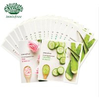 Innisfree/悦诗风吟 真萃鲜润面膜贴套装18片 补水保湿亮白 （黄瓜*6 芦荟*6 玫瑰*6）