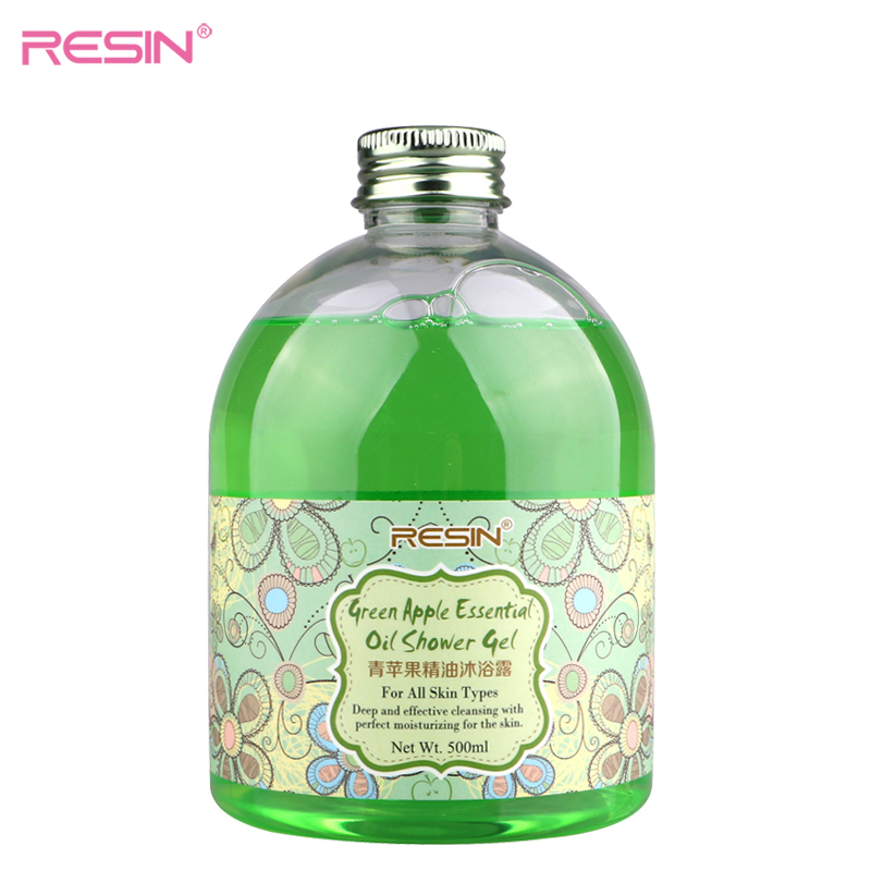 RESIN 语欣苹果果萃精油舒缓控油沐浴露500ml 深层清洁 保湿紧致 各种肤质 儿童男女通用(带泵)