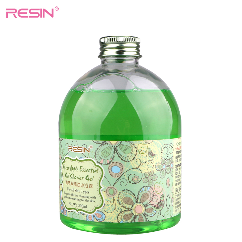 RESIN 语欣苹果果萃精油舒缓控油沐浴露500ml 深层清洁 保湿紧致 各种肤质 儿童男女通用(带泵)