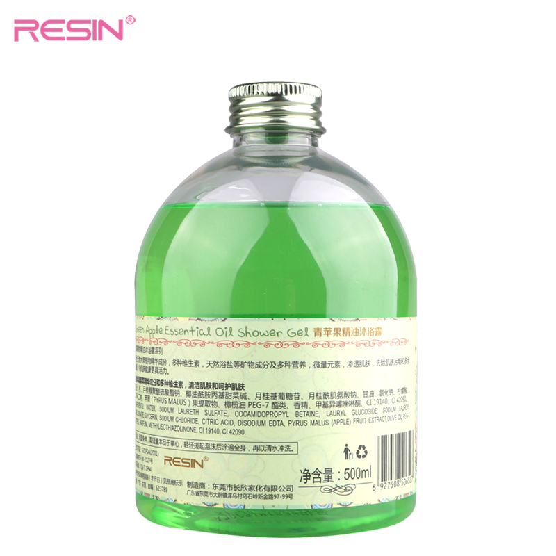 RESIN 语欣苹果果萃精油舒缓控油沐浴露500ml 深层清洁 保湿紧致 各种肤质 儿童男女通用(带泵)
