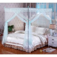 皖馨家纺高级方顶不锈钢落地蚊帐—紫色风铃