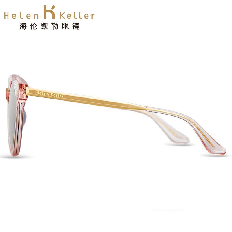 海伦凯勒新款太阳镜女款 猫眼款圆框时尚镀膜 魅惑感性之美墨镜女H8611图片