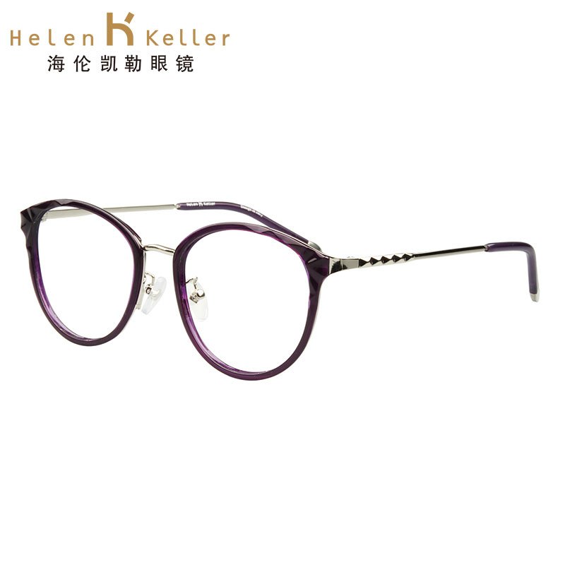 海伦凯勒新款近视眼镜女 情侣眼镜框 复古圆框H9181 优雅女人