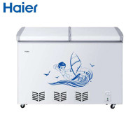 海尔(Haier) FCD-270SE 270升 家用商用冷冻冷藏转换卧式双门冰柜（白色）