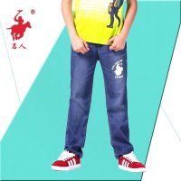 名人夏季薄款童装新款中大男童弹力牛仔长裤