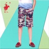 名人简约时尚中大男童牛仔裤幻彩休闲短裤夏季特惠上新