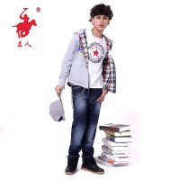 名人服饰童装男童夏秋装新款中大男童百搭潮流时尚牛仔长裤