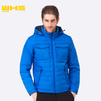 WHS沃海森时尚休闲男士薄棉服 户外运动立领保暖纯色外套6950260