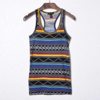 女装新款学院风异域风情弹力修身百搭显瘦款宽松工字形背心打底衫